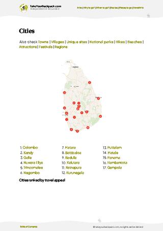 example page 6 from our offline Travel Guide for Sri Lanka